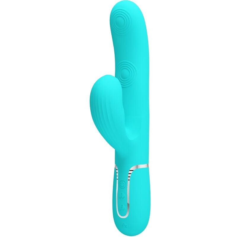 PRETTY LOVE - PERLITA MULTIFUNCTION 3 IN 1 G-SPOT VIBRATOR AQUA GREEN - NOCTURNA DESIRES