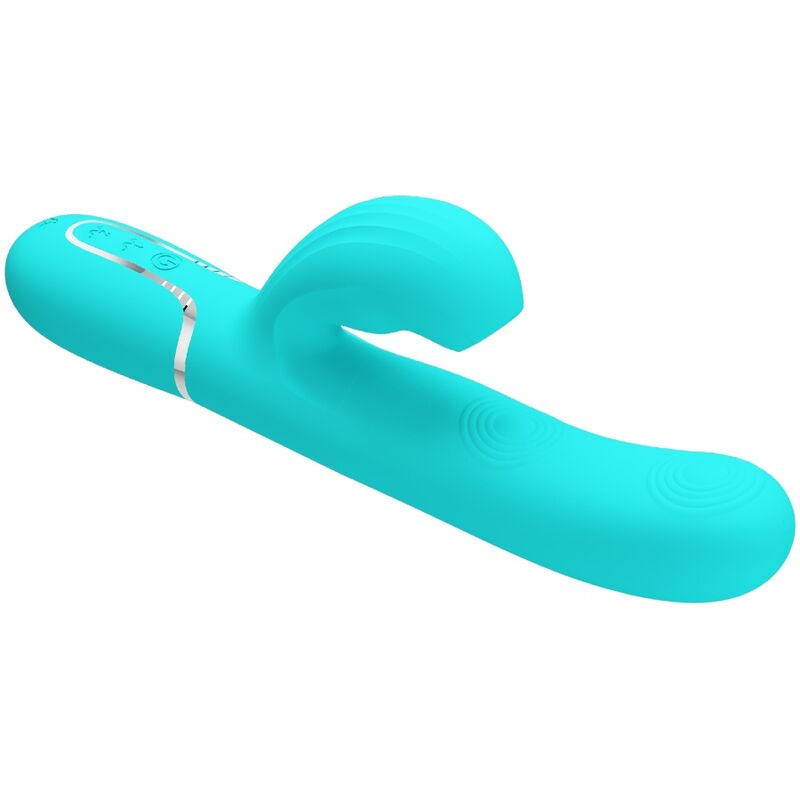 PRETTY LOVE - PERLITA MULTIFUNCTION 3 IN 1 G-SPOT VIBRATOR AQUA GREEN - NOCTURNA DESIRES