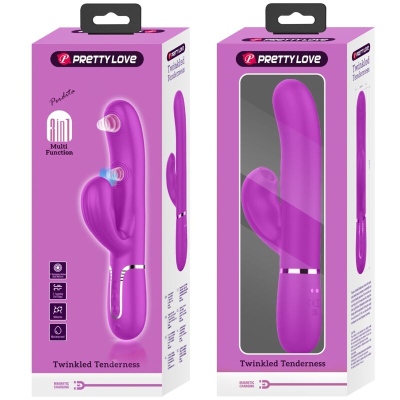 PRETTY LOVE - PERLITA MULTIFUNCTION 3 IN 1 G-SPOT VIBRATOR VIOLET - NOCTURNA DESIRES