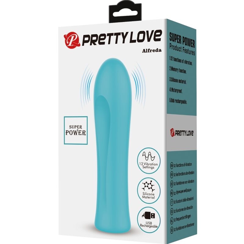 PRETTY LOVE - ALFREDA SUPER POWER VIBRATOR AQUA GREEN - NOCTURNA DESIRES