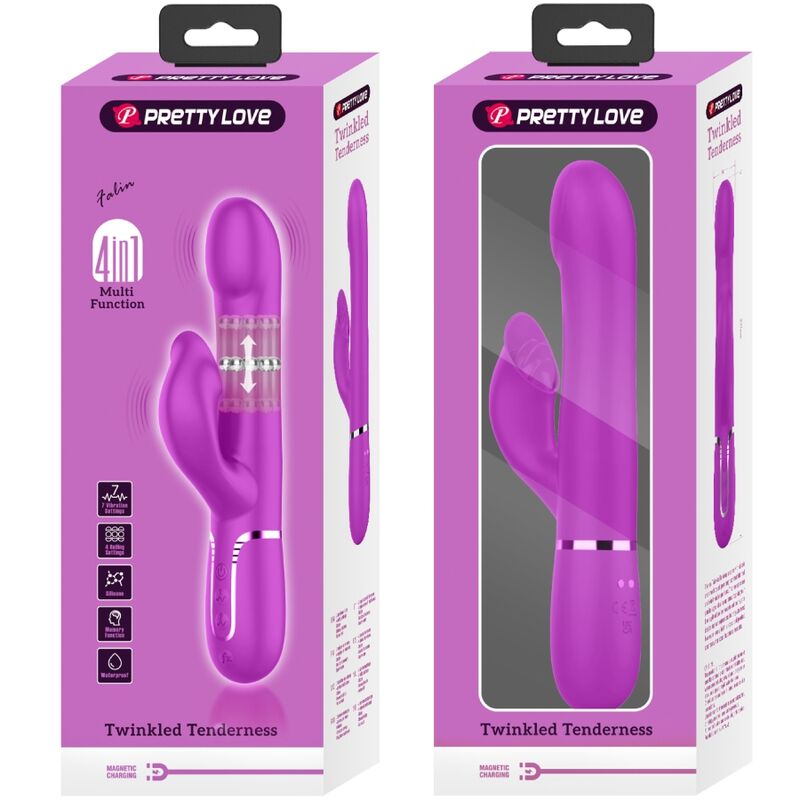 PRETTY LOVE - RABBIT VIBRATOR PEARLS VIOLET - NOCTURNA DESIRES