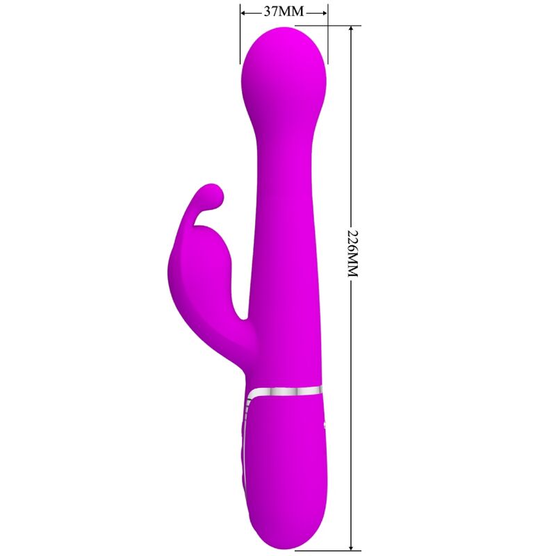 PRETTY LOVE - DEJON RABBIT VIBRATOR 3 IN 1 MULTIFUNCTION VIOLET - NOCTURNA DESIRES
