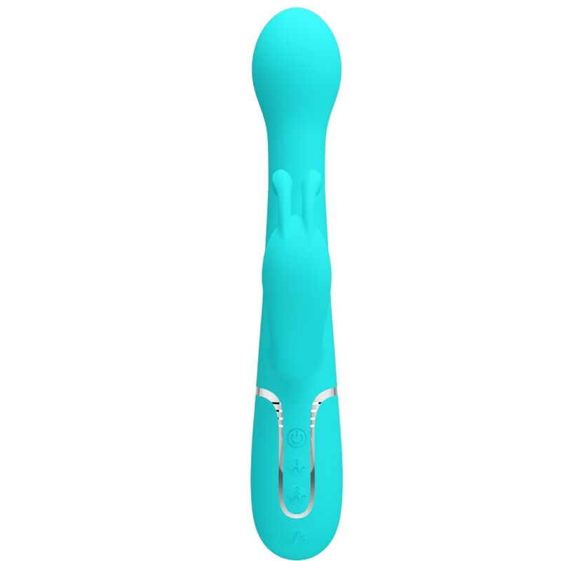 PRETTY LOVE - DEJON RABBIT VIBRATOR 3 IN 1 MULTIFUNCTION AQUA GREEN - NOCTURNA DESIRES