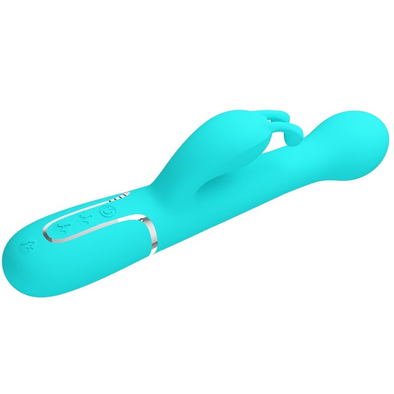 PRETTY LOVE - DEJON RABBIT VIBRATOR 3 IN 1 MULTIFUNCTION AQUA GREEN - NOCTURNA DESIRES