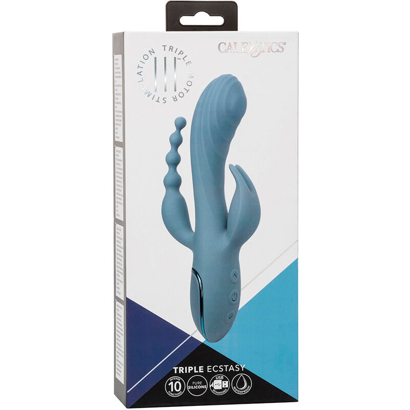 CALEXOTICS - VIBRATOR TRIPLE ECSTASY GREY - NOCTURNA DESIRES