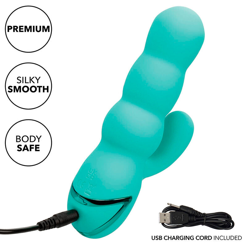 CALEXOTICS - DEL MAR DIVA VIBRATOR RABBIR AQUA GREEN BY CALIFORNIA DREAMING - NOCTURNA DESIRES
