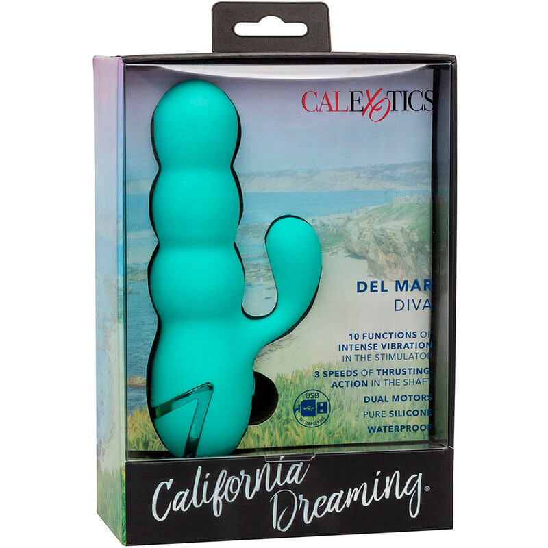 CALEXOTICS - DEL MAR DIVA VIBRATOR RABBIR AQUA GREEN BY CALIFORNIA DREAMING - NOCTURNA DESIRES