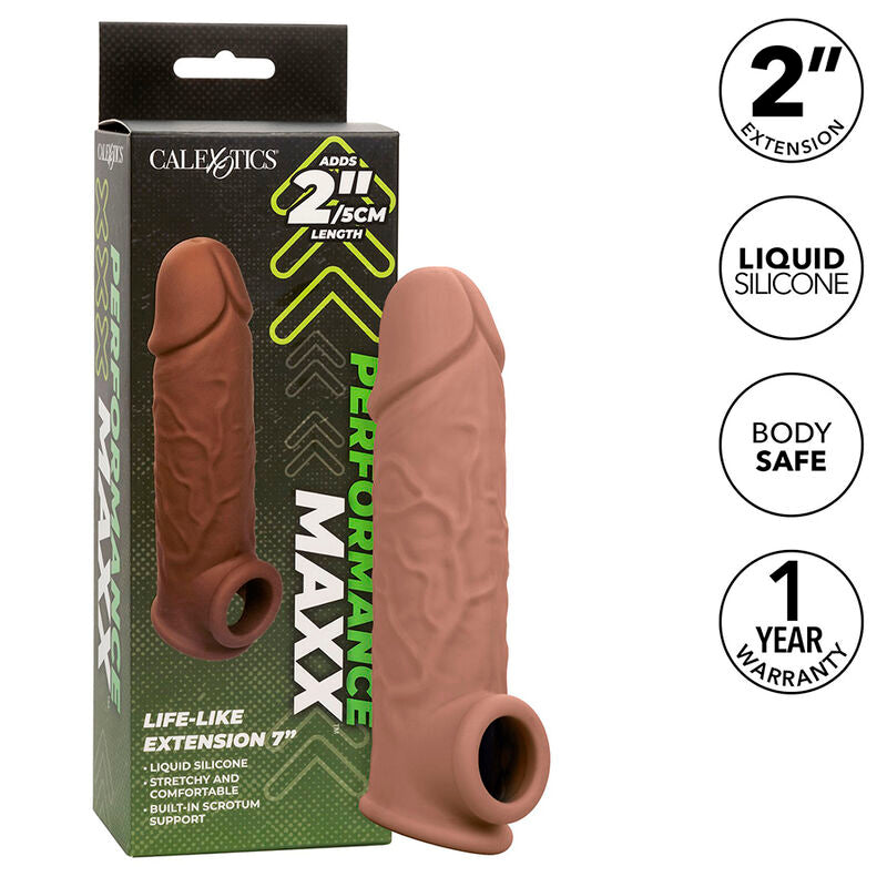 CALEXOTICS - PERFORMANCE MAXX LIFE-LIKE EXTENSION 7 BROWN SKIN - NOCTURNA DESIRES