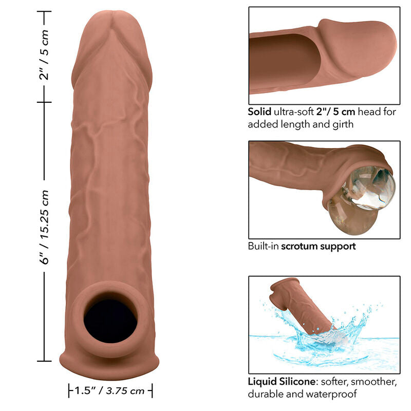 CALEXOTICS - PERFORMANCE MAXX LIFE-LIKE EXTENSION 8 BROWN SKIN - NOCTURNA DESIRES