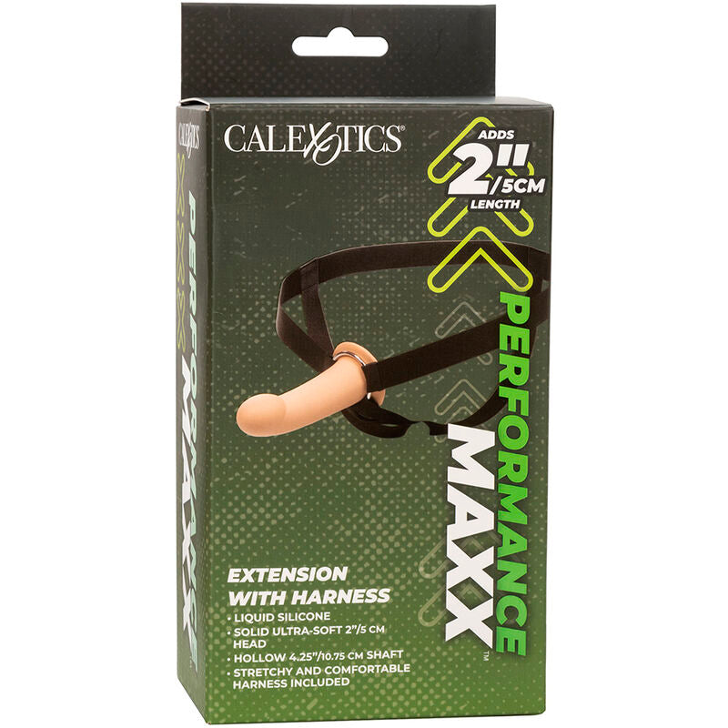 CALEXOTICS - PERFORMANCE MAXX EXTENSION WITH HARNESS LIGHT SKIN - NOCTURNA DESIRES