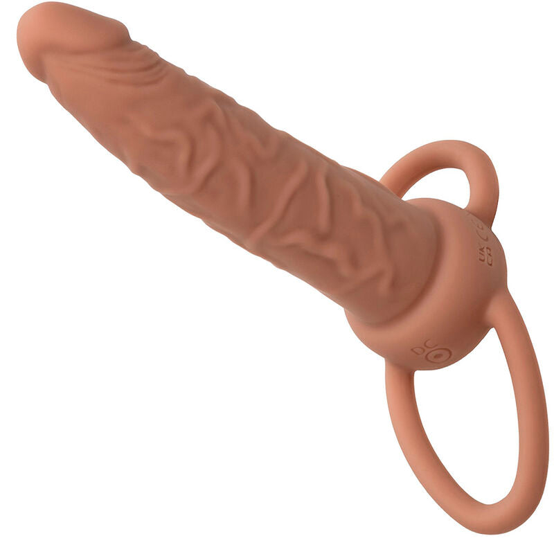 CALEXOTICS - PERFORMANCE MAXX RECHARGABLE DUAL PENETRATOR BROWN SKIN - NOCTURNA DESIRES