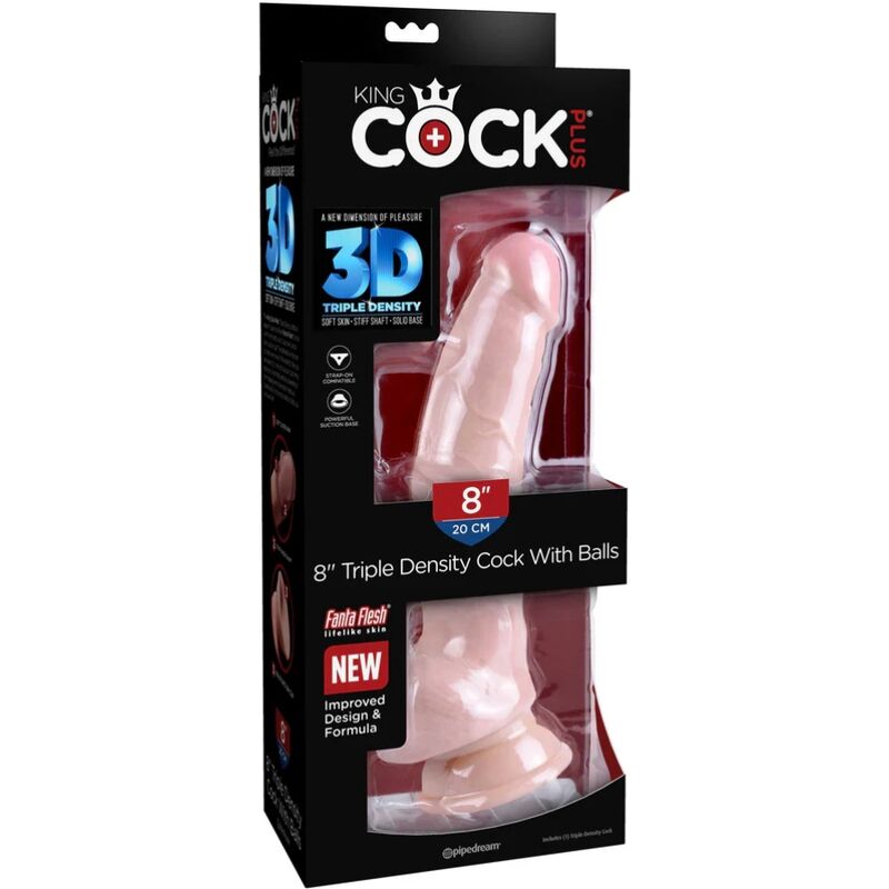 KING COCK - TRIPLE DENSITY DILDO 18.4 CM - NOCTURNA DESIRES