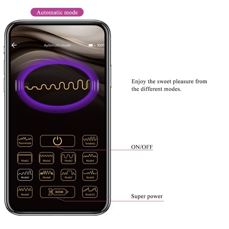 PRETTY LOVE - NYMPH VIBRATING EGG APP CONTROLLED LILA - NOCTURNA DESIRES