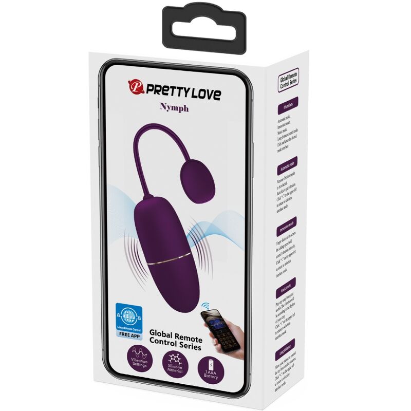 PRETTY LOVE - NYMPH VIBRATING EGG APP CONTROLLED LILA - NOCTURNA DESIRES