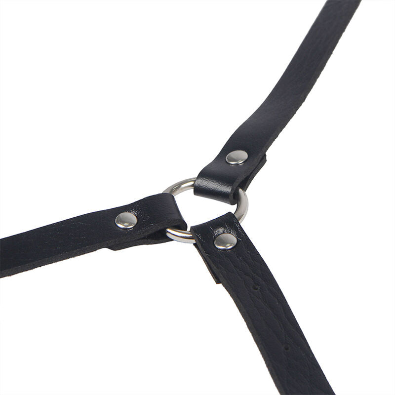 SUBBLIME - LEATHER BODY HARNESS BLACK ONE SIZE - NOCTURNA DESIRES