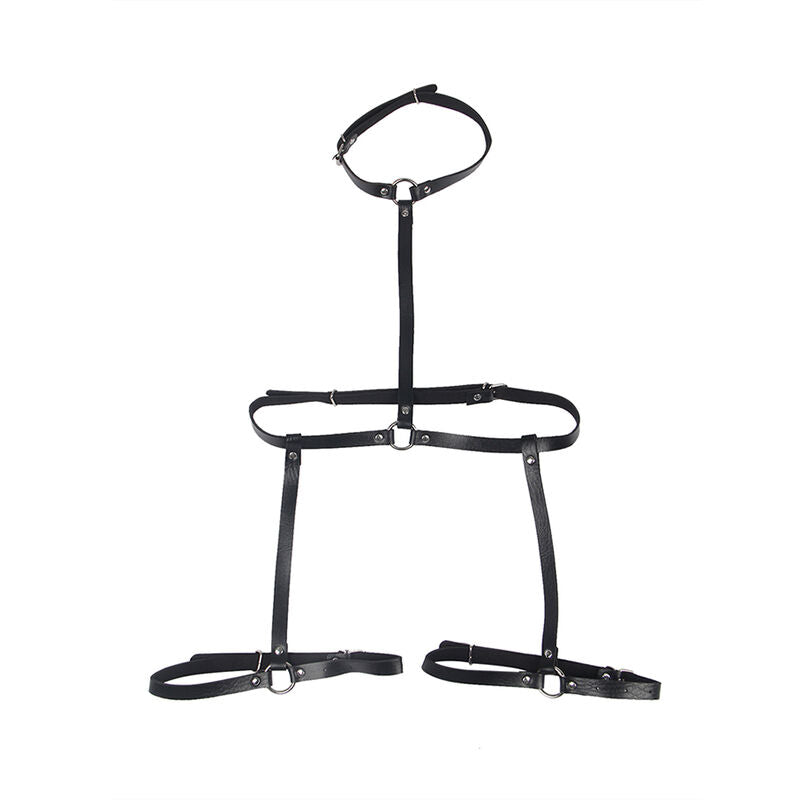 SUBBLIME - LEATHER BODY HARNESS BLACK ONE SIZE - NOCTURNA DESIRES