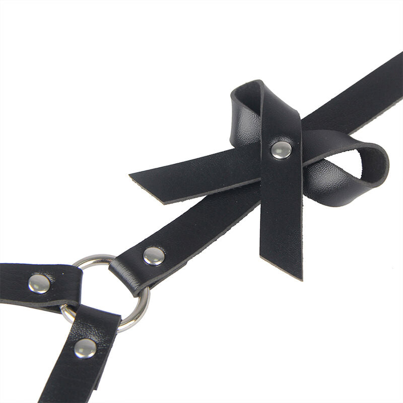 SUBBLIME - LEATHER WAIST AND LEG HARNESS BLACK ONE SIZE - NOCTURNA DESIRES