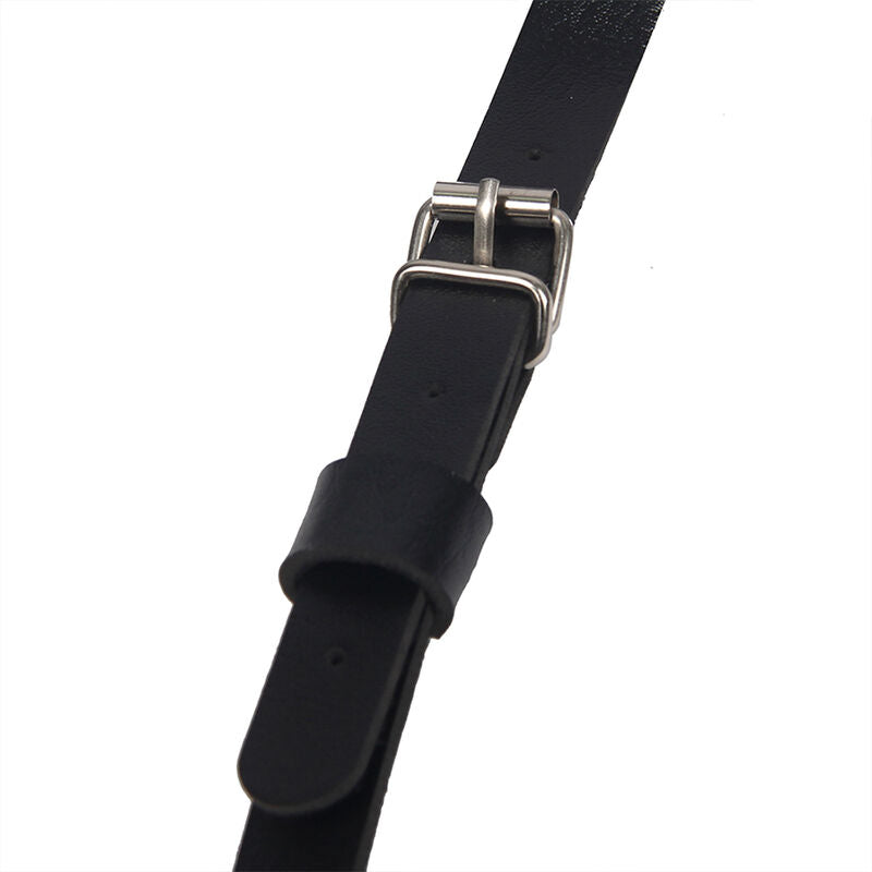 SUBBLIME - BODY HARNESS ADJUSTABLE STRAPS LEATHER BLACK ONE SIZE - NOCTURNA DESIRES