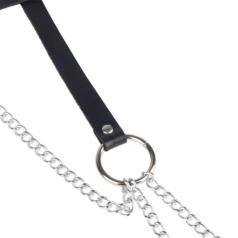 SUBBLIME - LEATHER RING CHAINBELT BLACK ONE SIZE - NOCTURNA DESIRES