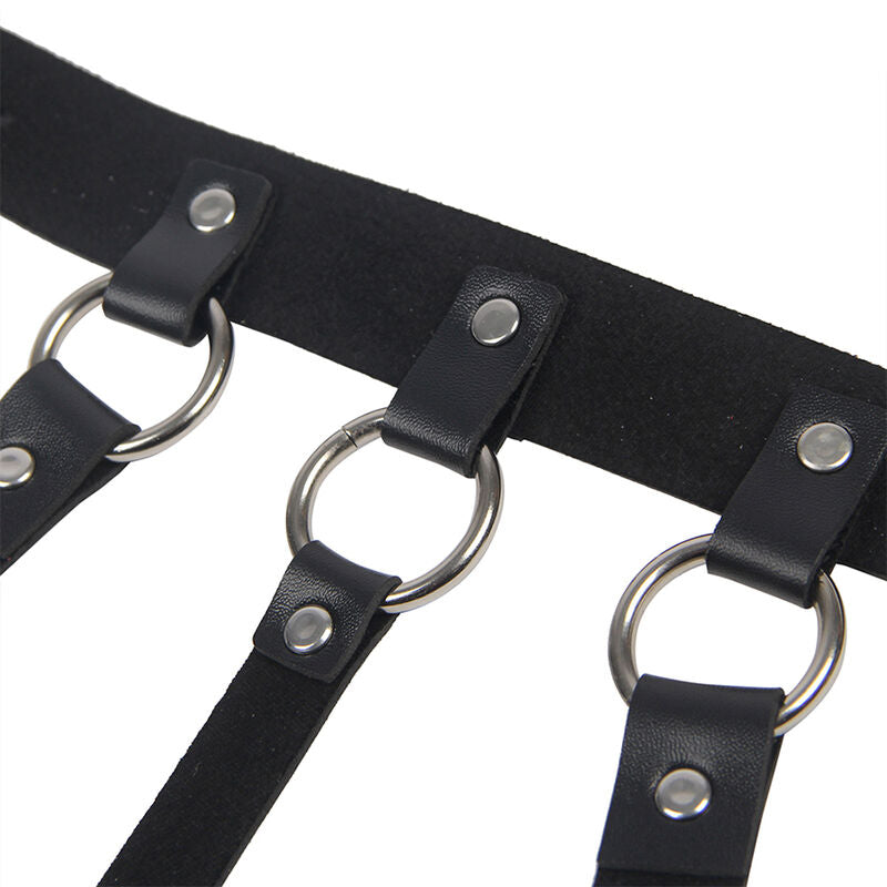 SUBBLIME - CHEST HARNESS WITH BIG RING CHAINS ONE SIZE - NOCTURNA DESIRES