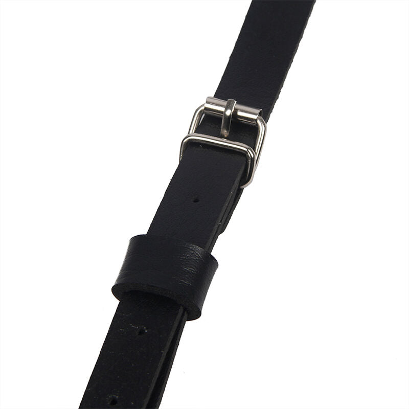 SUBBLIME - LEATHER RING CHEST HARNESS BLACK ONE SIZE - NOCTURNA DESIRES