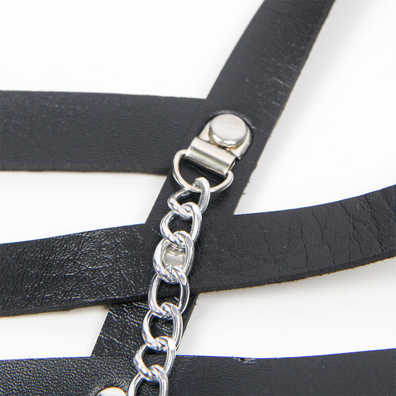 SUBBLIME - CORSET HARNESS WITH CHAINDETAIL ONE SIZE - NOCTURNA DESIRES
