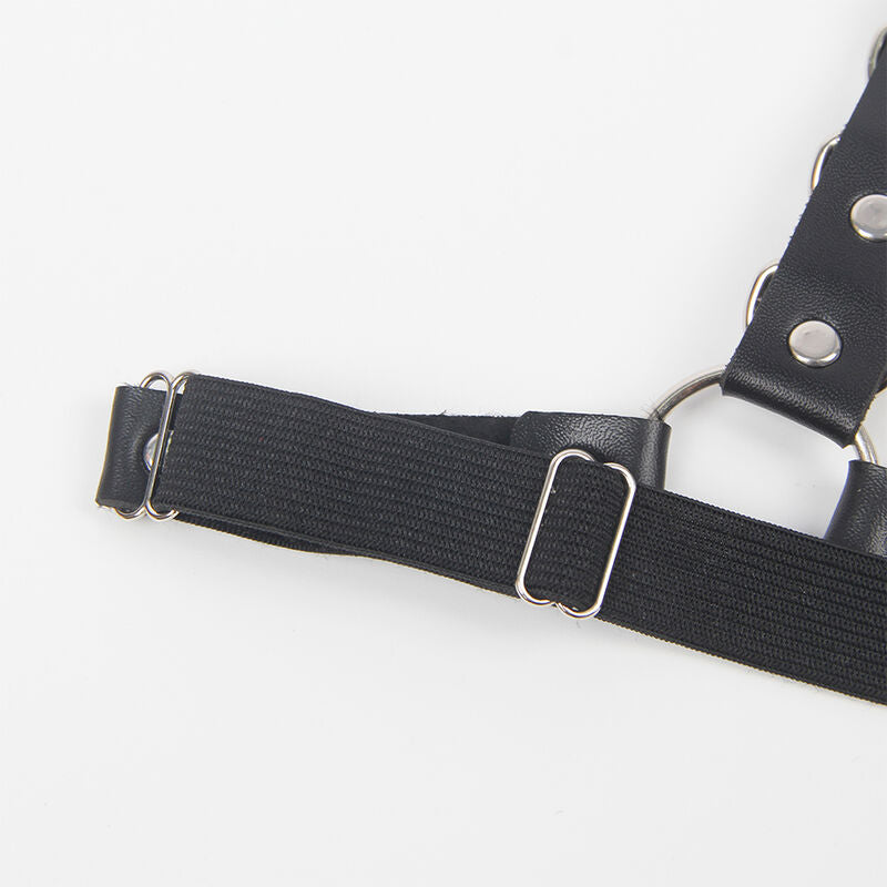 SUBBLIME - BELT AND GARTER HARNESS WITH RINGS AND CHAINDETAIL ONE SIZE - NOCTURNA DESIRES