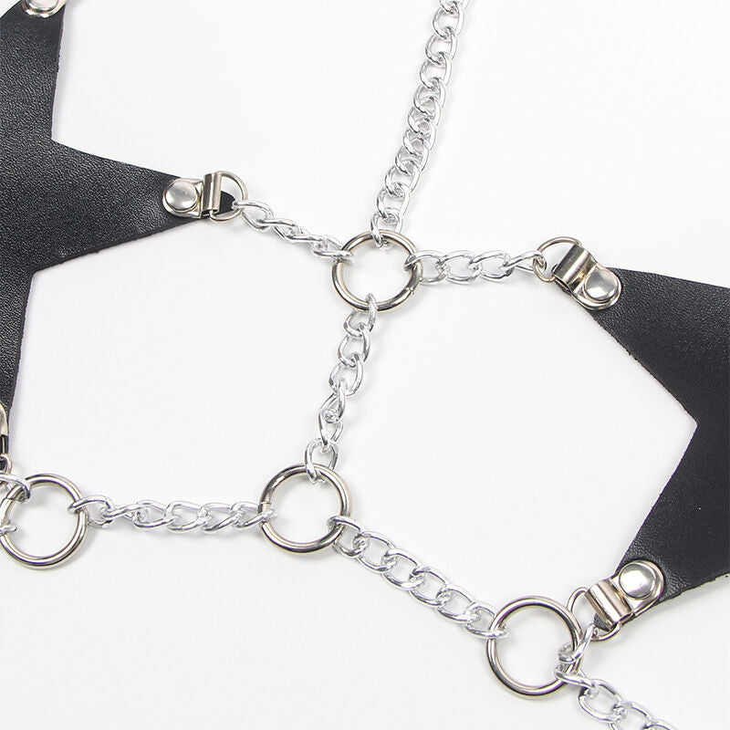 SUBBLIME - FULL BODY HARNESS WITH STAR CHAINDETAIL ONE SIZE - NOCTURNA DESIRES