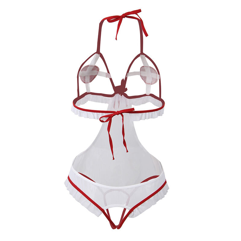 SUBBLIME - SEXY CROTCHLESS NURSE COSTUME L/XL - NOCTURNA DESIRES