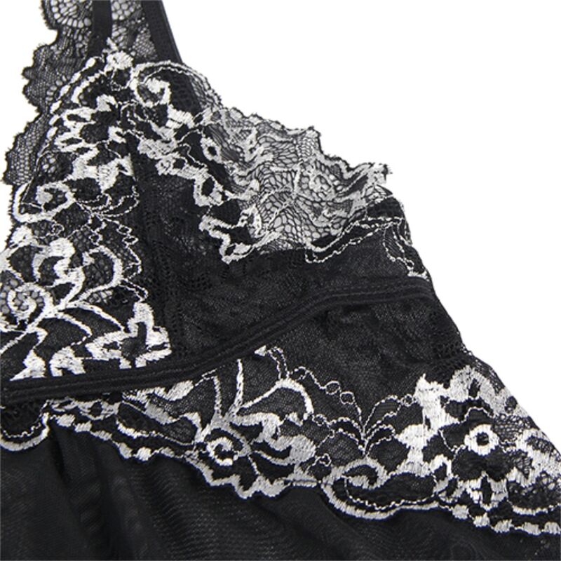 SUBBLIME - BABYDOLL FABRIC TULLE CHEST LACE S/M - NOCTURNA DESIRES