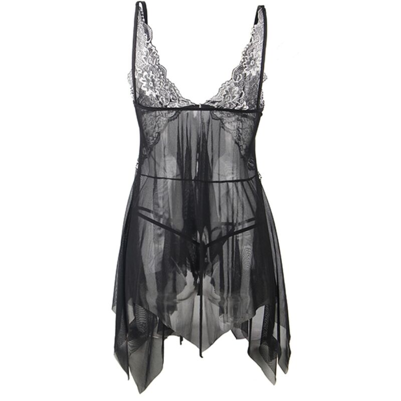 SUBBLIME - BABYDOLL FABRIC TULLE CHEST LACE L/XL - NOCTURNA DESIRES