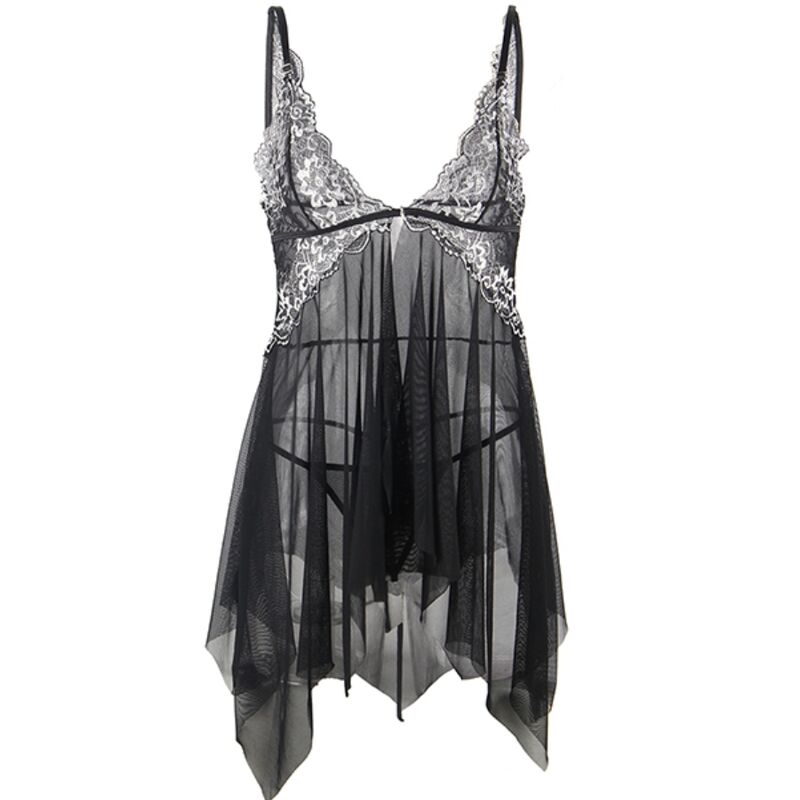 SUBBLIME - BABYDOLL FABRIC TULLE CHEST LACE L/XL - NOCTURNA DESIRES