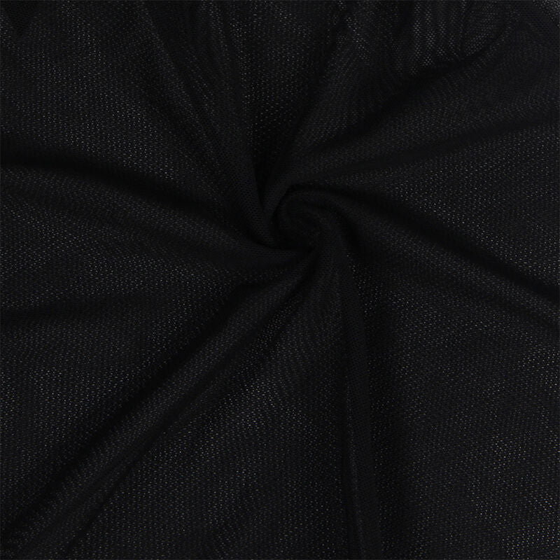 SUBBLIME - BABYDOLL TULLE FABRIC WITH LACE AND FLOWER DETAIL BLACK L/XL - NOCTURNA DESIRES