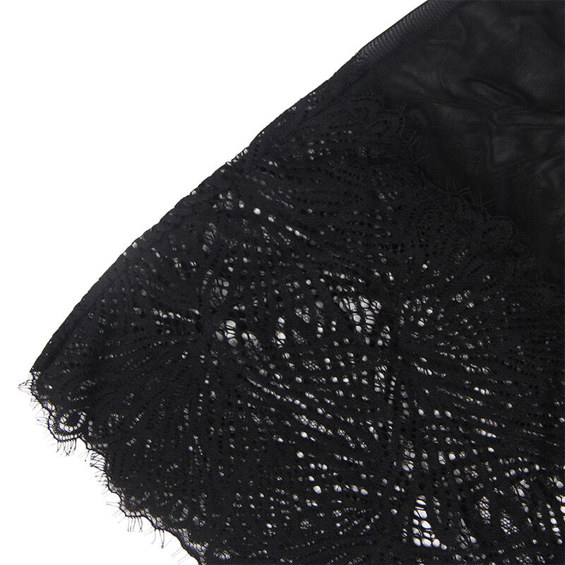 SUBBLIME - BABYDOLL WITH ADJUSTABLE LACE STRAPS BLACK L/XL - NOCTURNA DESIRES