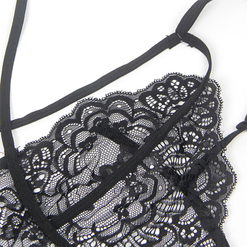 SUBBLIME - LACE BODY POLICE COSTUME BLACK S/M - NOCTURNA DESIRES