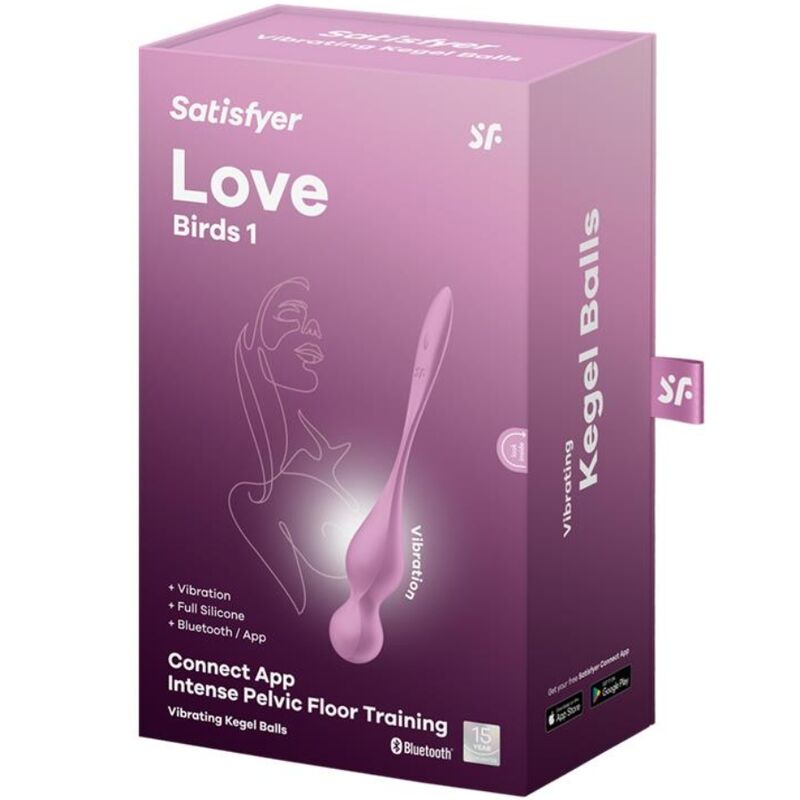 SATISFYER - LOVE BIRDS VIBRATING KEGEL BALLS PINK - NOCTURNA DESIRES
