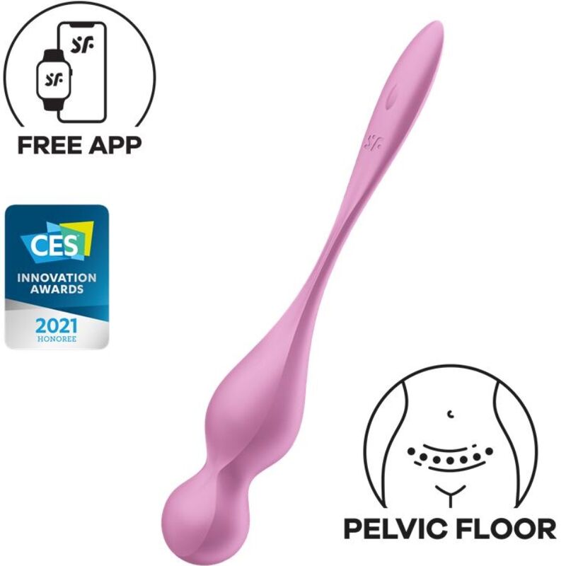 SATISFYER - LOVE BIRDS VIBRATING KEGEL BALLS PINK - NOCTURNA DESIRES