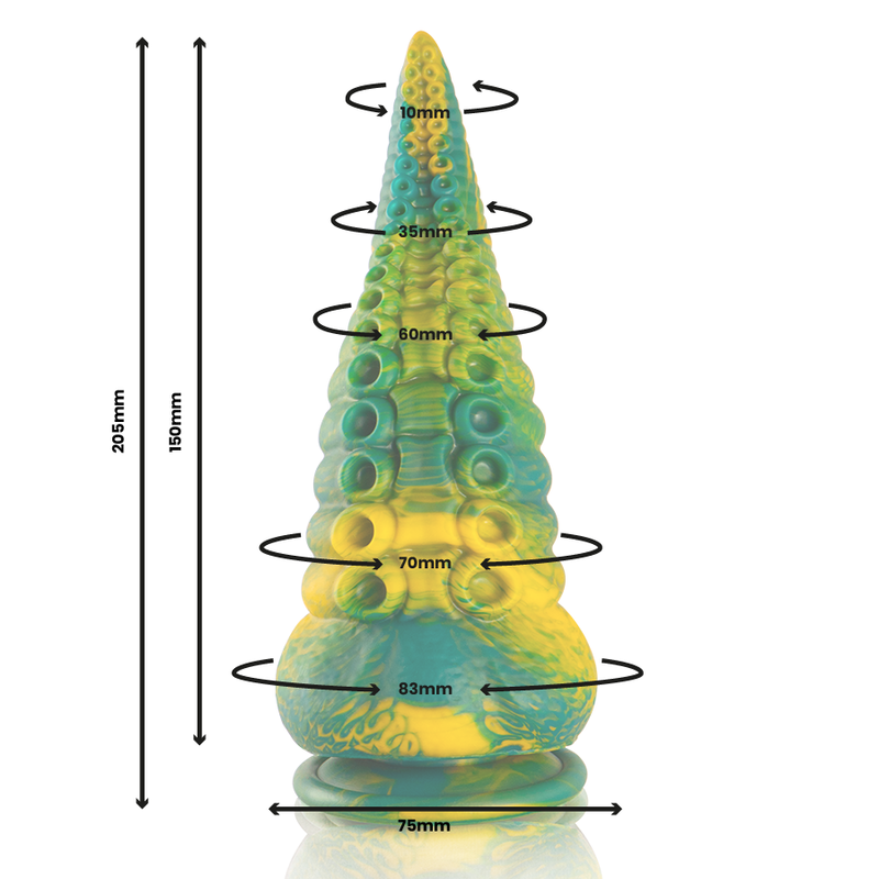 EPIC - CETUS GREEN TENTACLE DILDO LARGE SIZE - NOCTURNA DESIRES