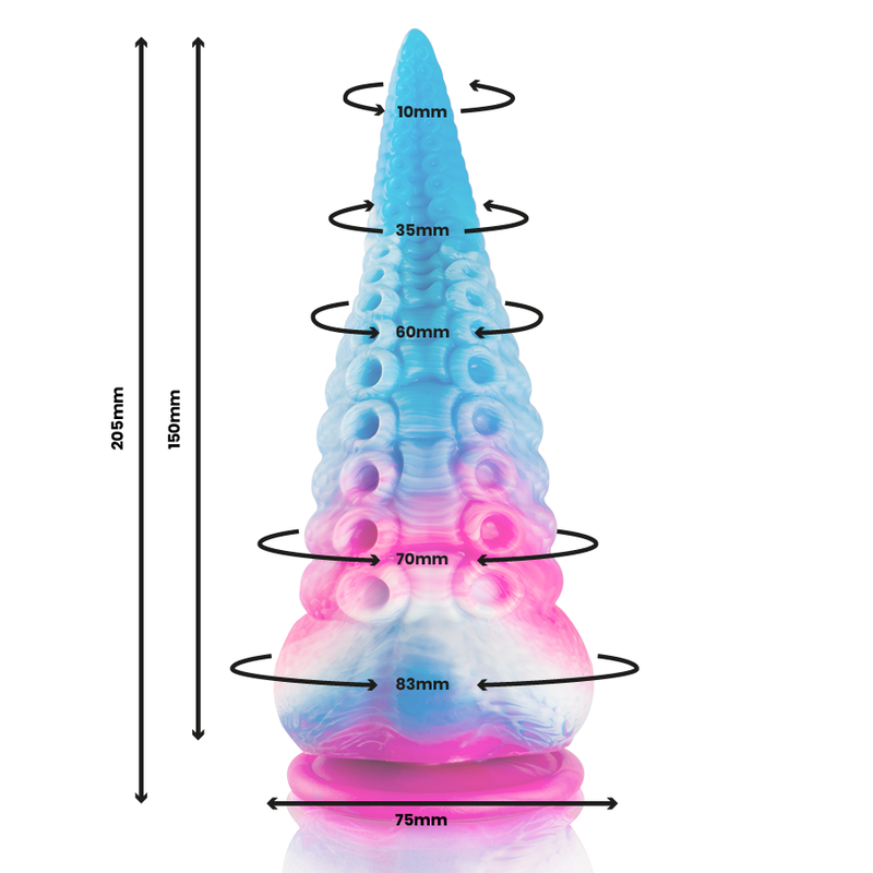 EPIC - PHORCYS BLUE TENTACLE DILDO BIG SIZE - NOCTURNA DESIRES
