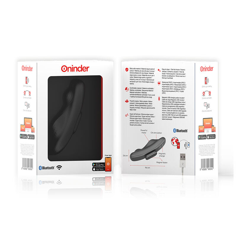 ONINDER - MANILA PANTY RECHARGEABLE VIBRATOR 9 SPEED 9.6 CM X 2.6 CM - FREE APP - NOCTURNA DESIRES