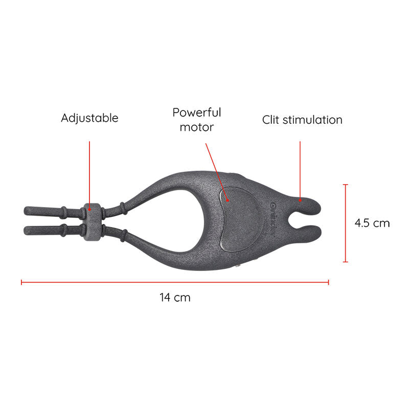 ONINDER - PAMPA RECHARGEABLE ADJUSTABLE VIBRATOR RING WITH CLITORIS STIMULATOR 10 SPEED - FREE APP - NOCTURNA DESIRES