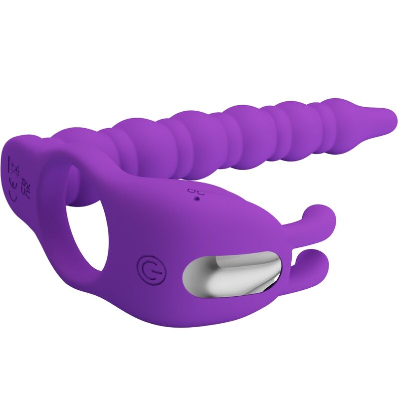 PRETTY LOVE - BLACKNEY PENIS RING WITH LILA VIBRATOR PLUG - NOCTURNA DESIRES