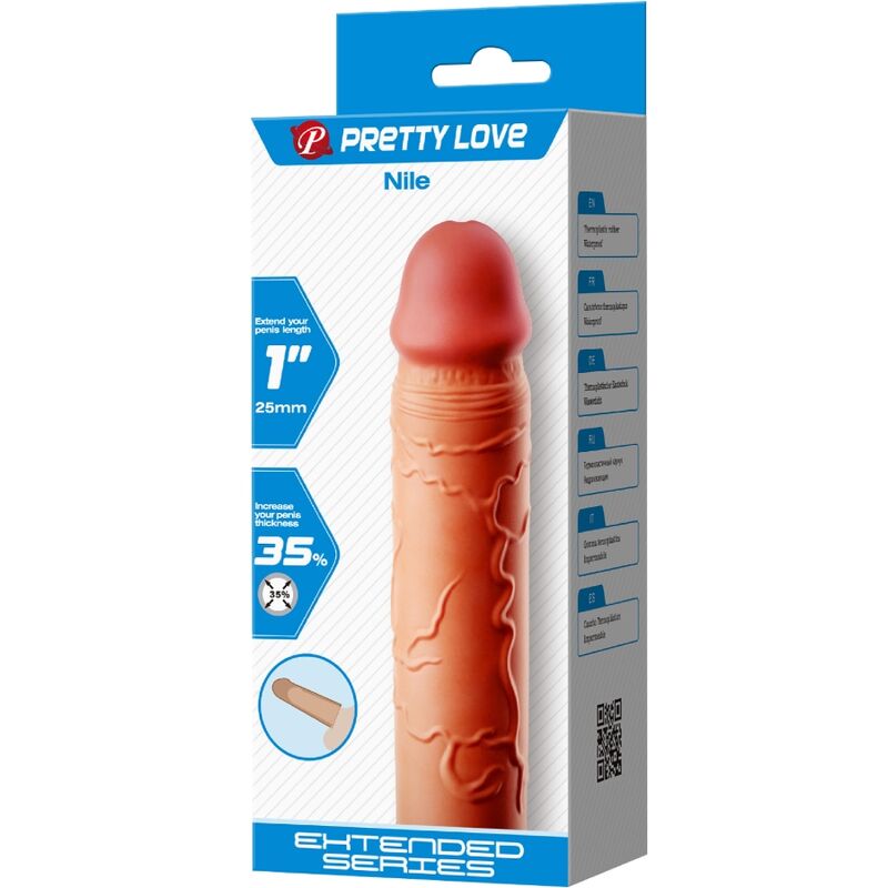 PRETTY LOVE - NILE PENIS EXTENDER COVER FLESH - NOCTURNA DESIRES
