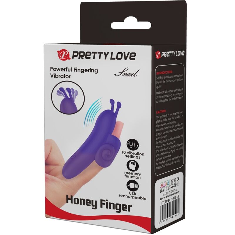PRETTY LOVE - SNAIL POWERFUL PURPLE FINGER STIMULATOR - NOCTURNA DESIRES