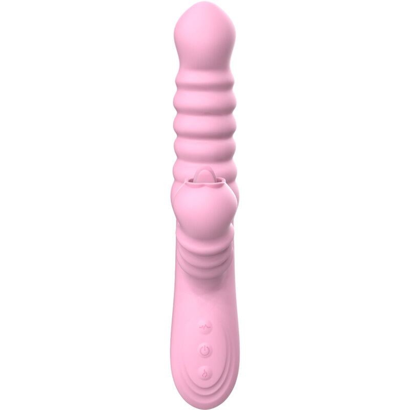ARMONY - VIBRATOR MULTIFUNCTION WITH STIMULATING TONGUE HEAT EFFECT PINK - NOCTURNA DESIRES