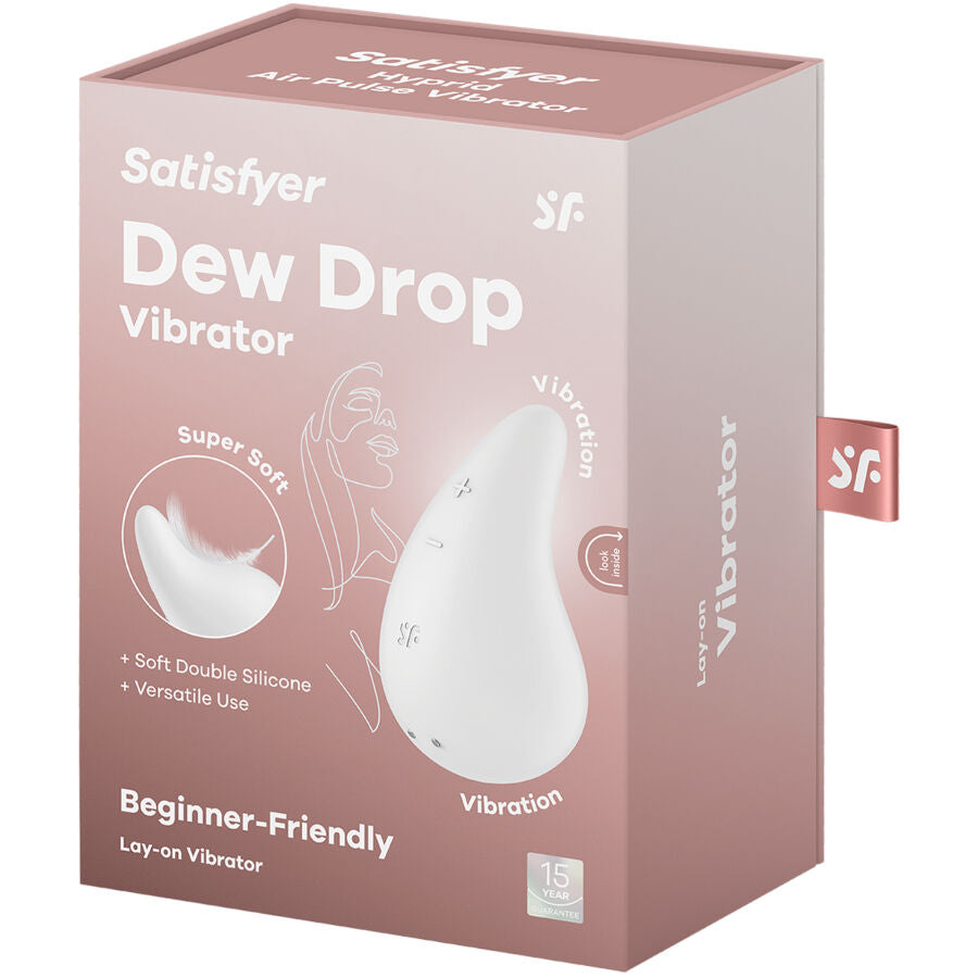 SATISFYER - DEW DROP VIBRATOR LAY-ON WHITE - NOCTURNA DESIRES
