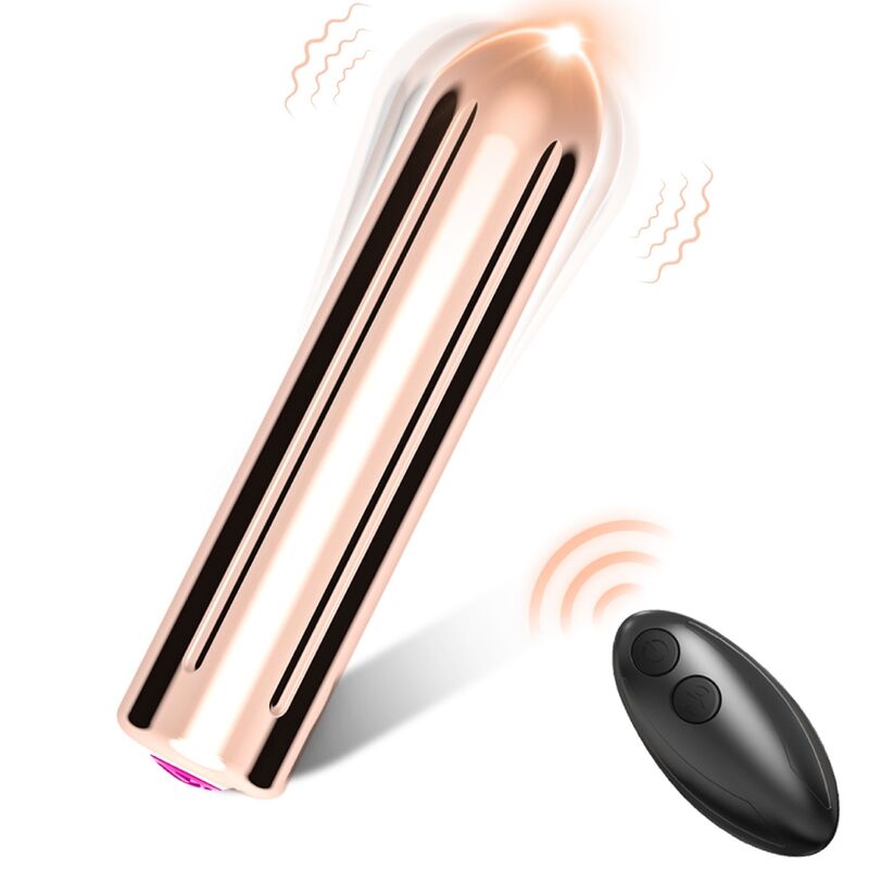 ARMONY - WARHEAD VIBRATOR BULLET REMOTE CONTROL GOLDEN 2 CM X 8.8 CM - NOCTURNA DESIRES