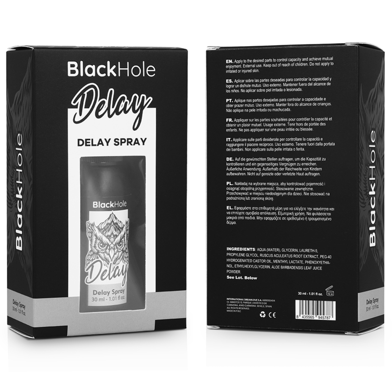 BLACK HOLE - DELAY SPRAY STUDY FORTE 30 ML - NOCTURNA DESIRES