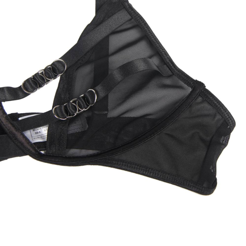 SUBBLIME - TWO PIECE SET OF TRANSPARENCY BRA AND S/M STRIPS - NOCTURNA DESIRES