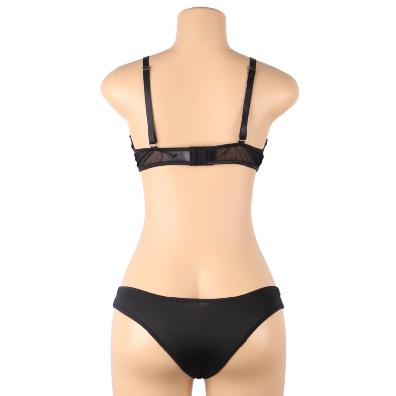 SUBBLIME - TWO PIECE SET OF TRANSPARENCY BRA AND S/M STRIPS - NOCTURNA DESIRES